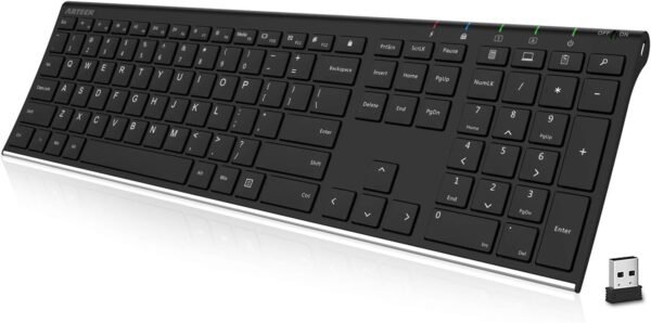 615wODNPYJL._AC_SL1500_ Arteck 2.4G Wireless Keyboard HW192 review ultra-slim design and rechargeable battery