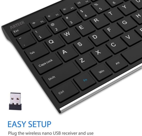 61AnWizamFL._AC_SL1080_ Arteck 2.4G Wireless Keyboard HW192 review ultra-slim design and rechargeable battery