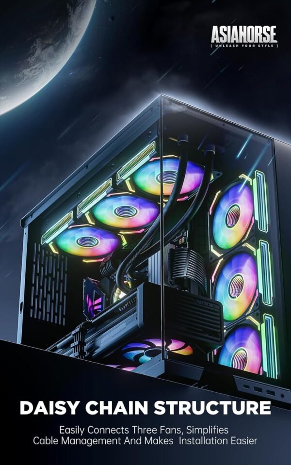 AsiaHorse COSMIQ 120mm PC RGB Fans review for gaming and cooling effectiveness