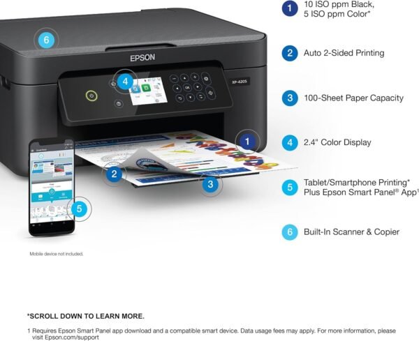 Epson XP-4205 Expression Home Wireless Inkjet Printer review for home office use
